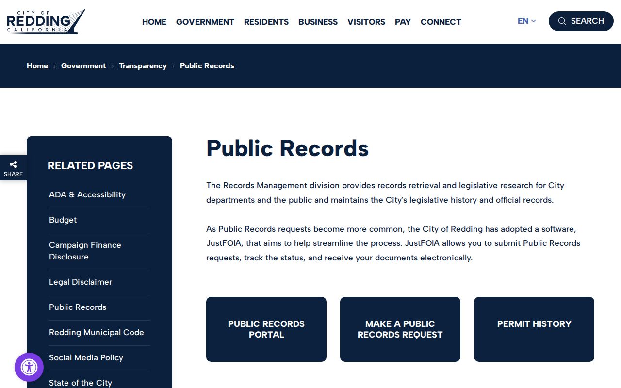 Redding people search city public records routes