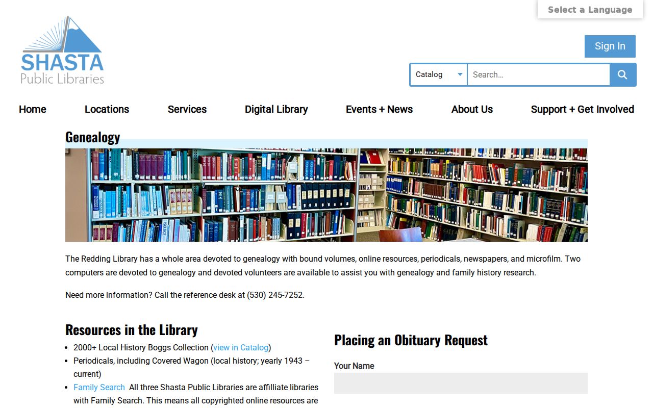 Redding people directories library genealogy collections